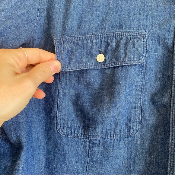 LOFT The Softened Shirt Chambray Jean L - Picture 7 of 9